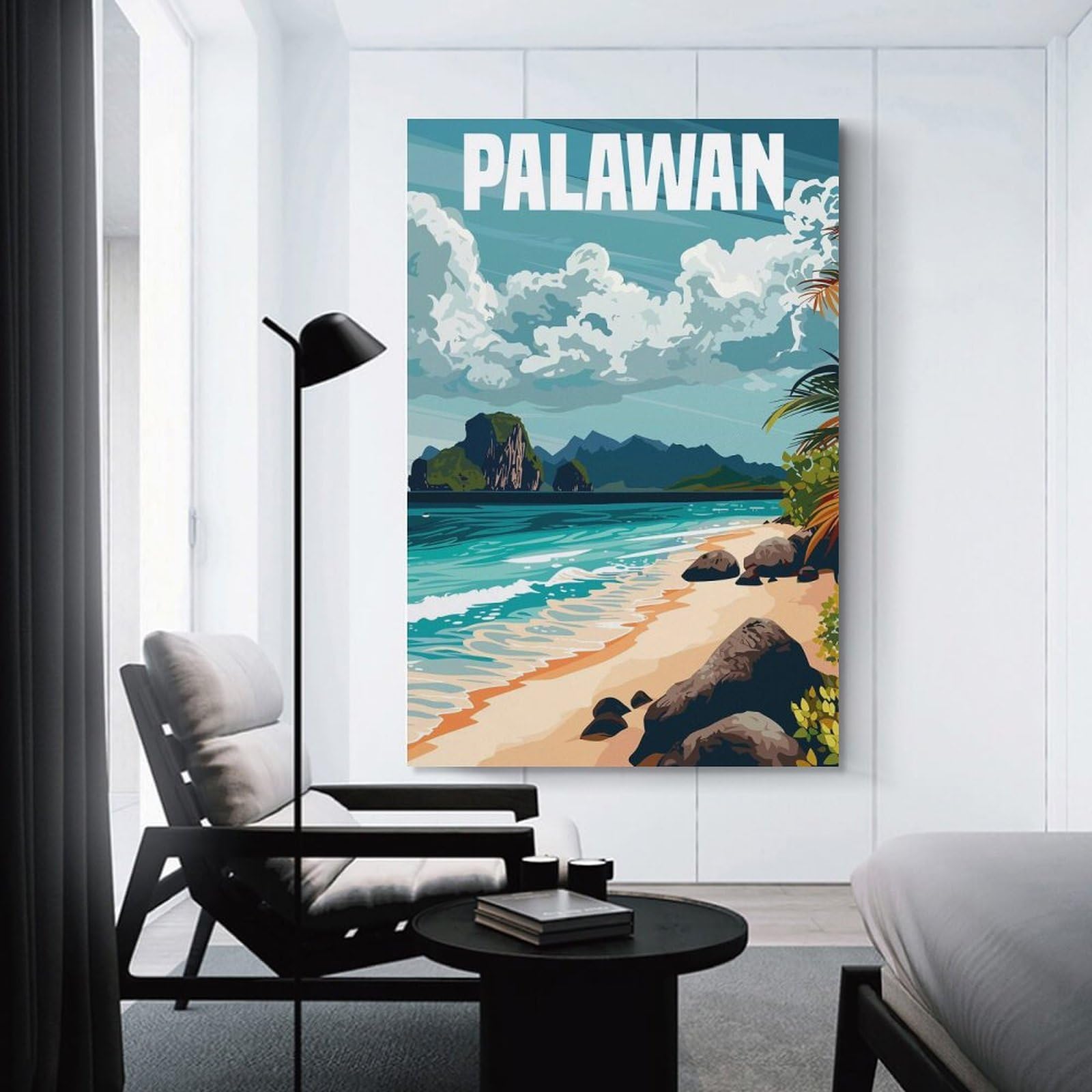 Junmoney Palawan Islands Canvas Wall Decor 16x24inch(40x60cm), for Entrance Walls, Hall Decor Or Foyers, Wall Decor to Refresh Empty Corners
