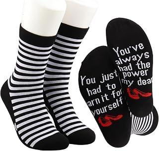 MBMSO 2 Pairs You've Always Had the Power My Dear Socks Movie Inspired Socks for Fans Encouragement Gift for BFF Movie Lover