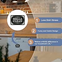 Vista 4 de Imán para lavavajillas "Clean Dirty Sign" QMMD Hella Clean and Dirty Af Sign