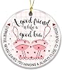 Funny Friendship Christmas Ornament 2025 – A Good Friend is Like a Good Bra, Supportive & Close to Your Heart – Best Friend, BFF Christmas Decoration, Cute Stocking Stuffer for Women