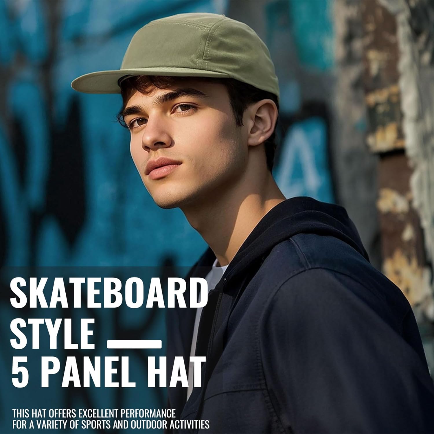 Croogo 5 Panel Short Brim Baseball Cap Casual Trucker Hat Flat Bill Sport Cap Solid Color Umpire Dad Hats Fitted Caps - Image 4