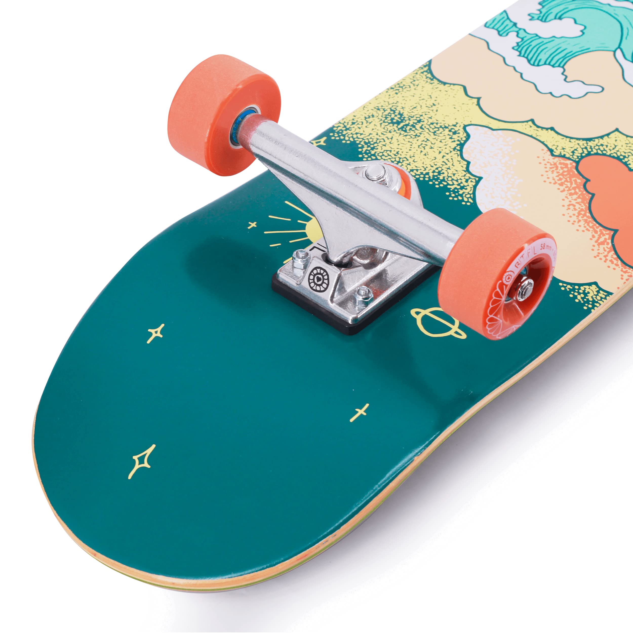 BTFL Mini-Cruiser Skateboard, Cruiser Longboard mit ABEC 9 Kugellager für Anfänger und Fortgeschrittene, Geschenke für Mädchen und Jungs, Kinder, Erwachsene : Lilly, Marvin & Cami