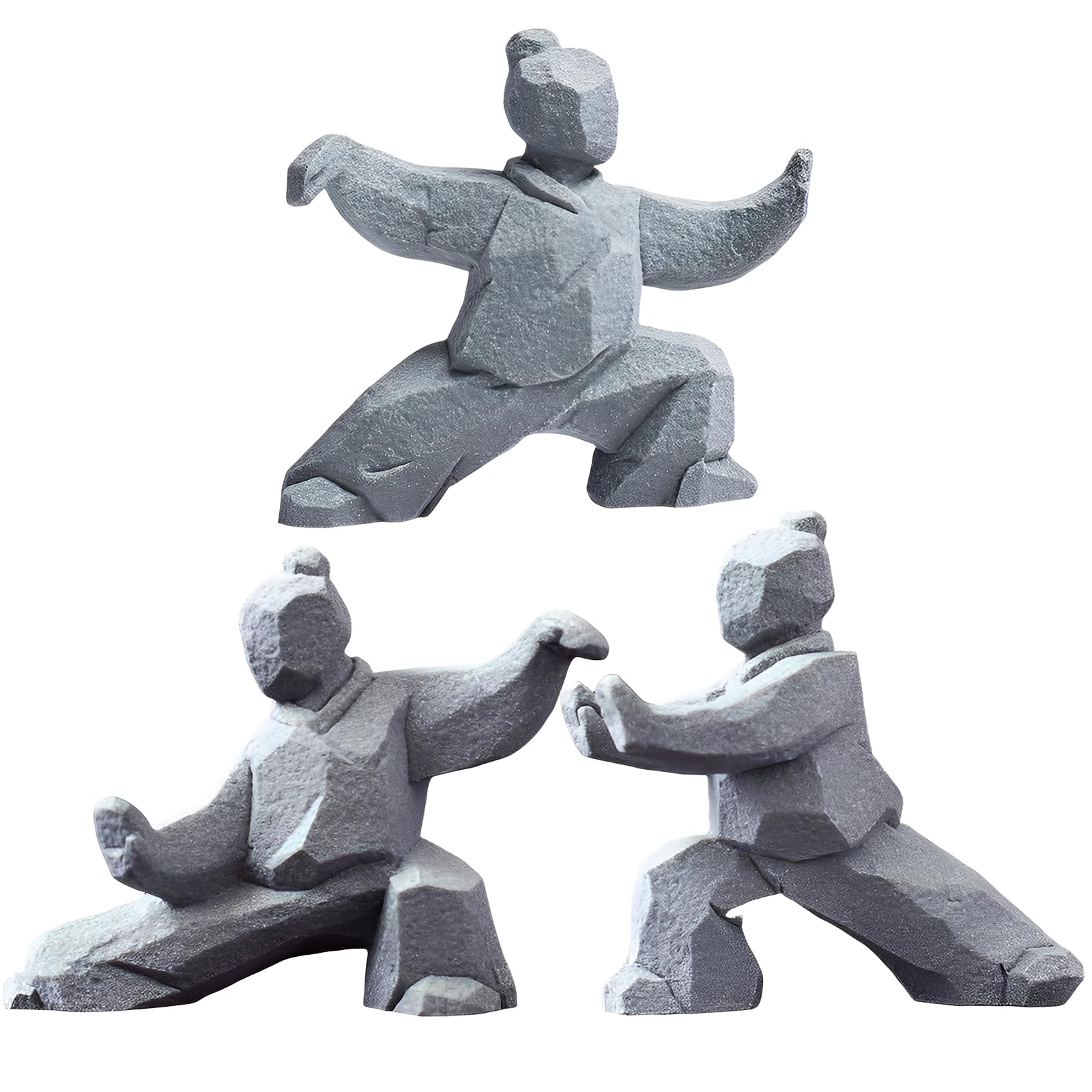 Higliocas Tai Chi Statue, Yin Yang Figurine for Home Decor, Meditation Zen Sculpture, Feng Shui Gift, Handcrafted Sandstone Artwork for Office Bookshelf Desktop Decor (Style All)