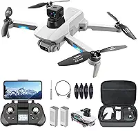 Drones GPS com câmera para adultos 4K com motor sem escovas e modo Siga-me, longo tempo de voo e distância, transmissão FPV 5G e retorno automático, quadricóptero RC dobrável para iniciantes e