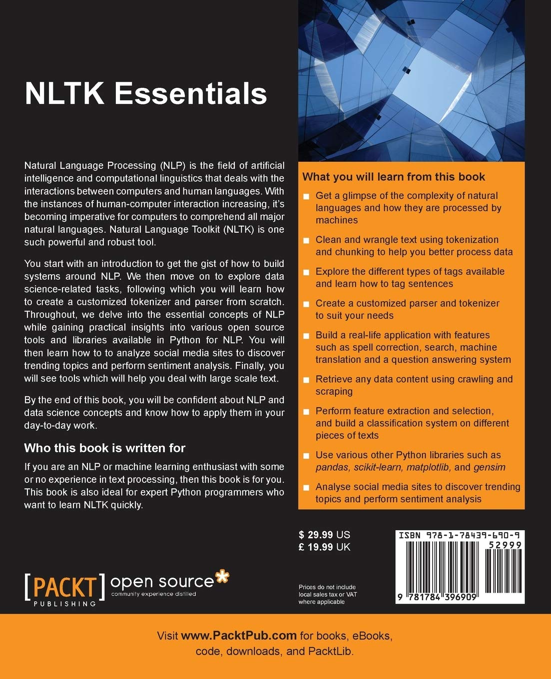 NLTK Essentials: Build cool NLP and machine learning applications using NLTK and other Python libraries (English Edition)