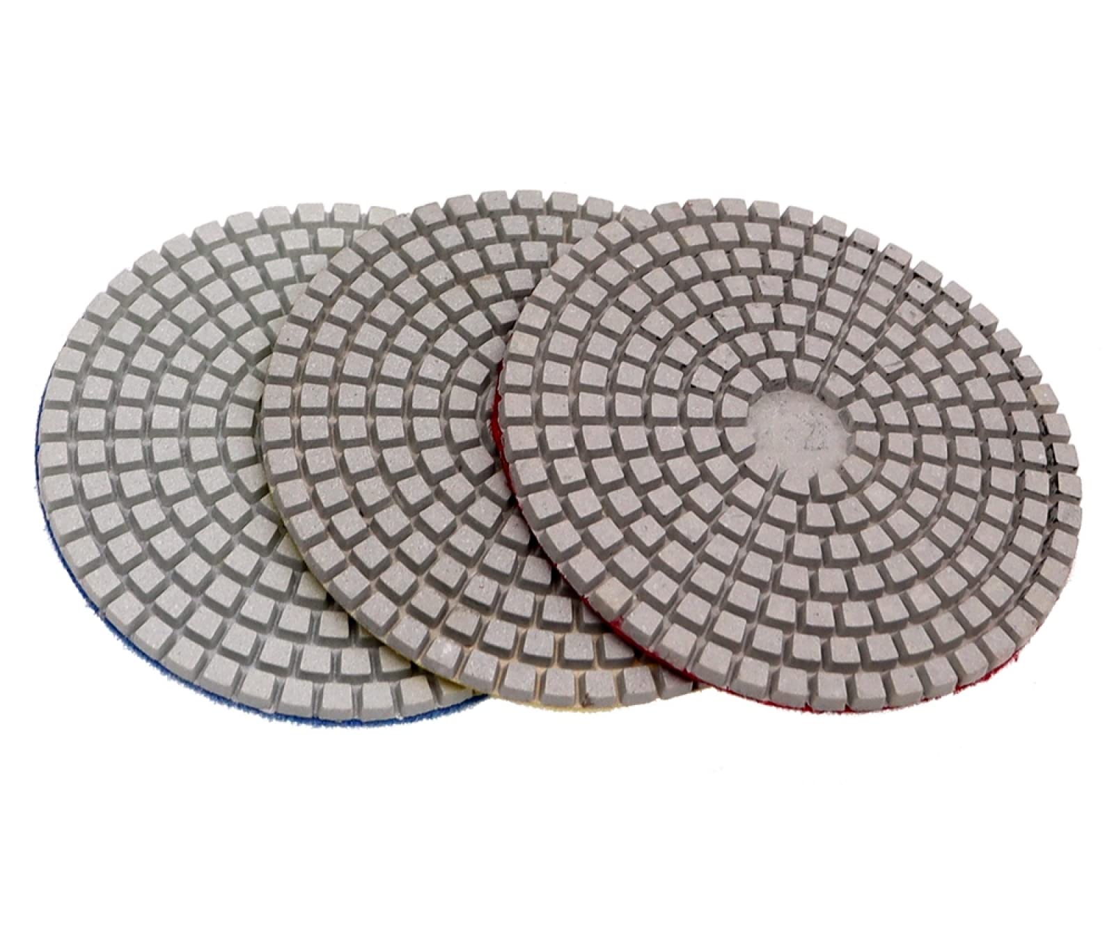 Almohadillas pulidoras de diamante, Juego de 8 almohadillas de pulido en seco de diamante de 4 pulgadas for pulido de pisos de concreto, discos de pulido en húmedo, granito, mármol y piedra