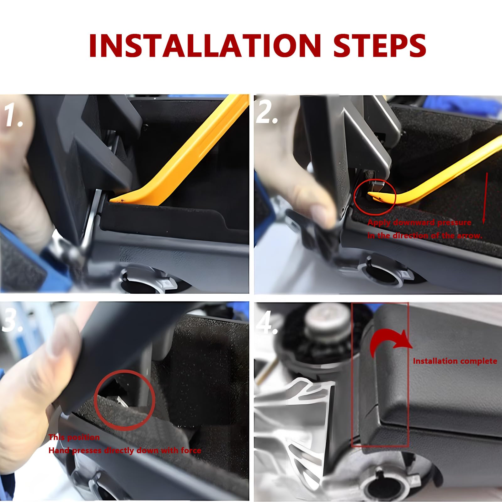 Tapa para reposabrazos compatible con VW Jetta Golf 4 MK4 Polo Bora Passat Lavida, piel sintética (negro)