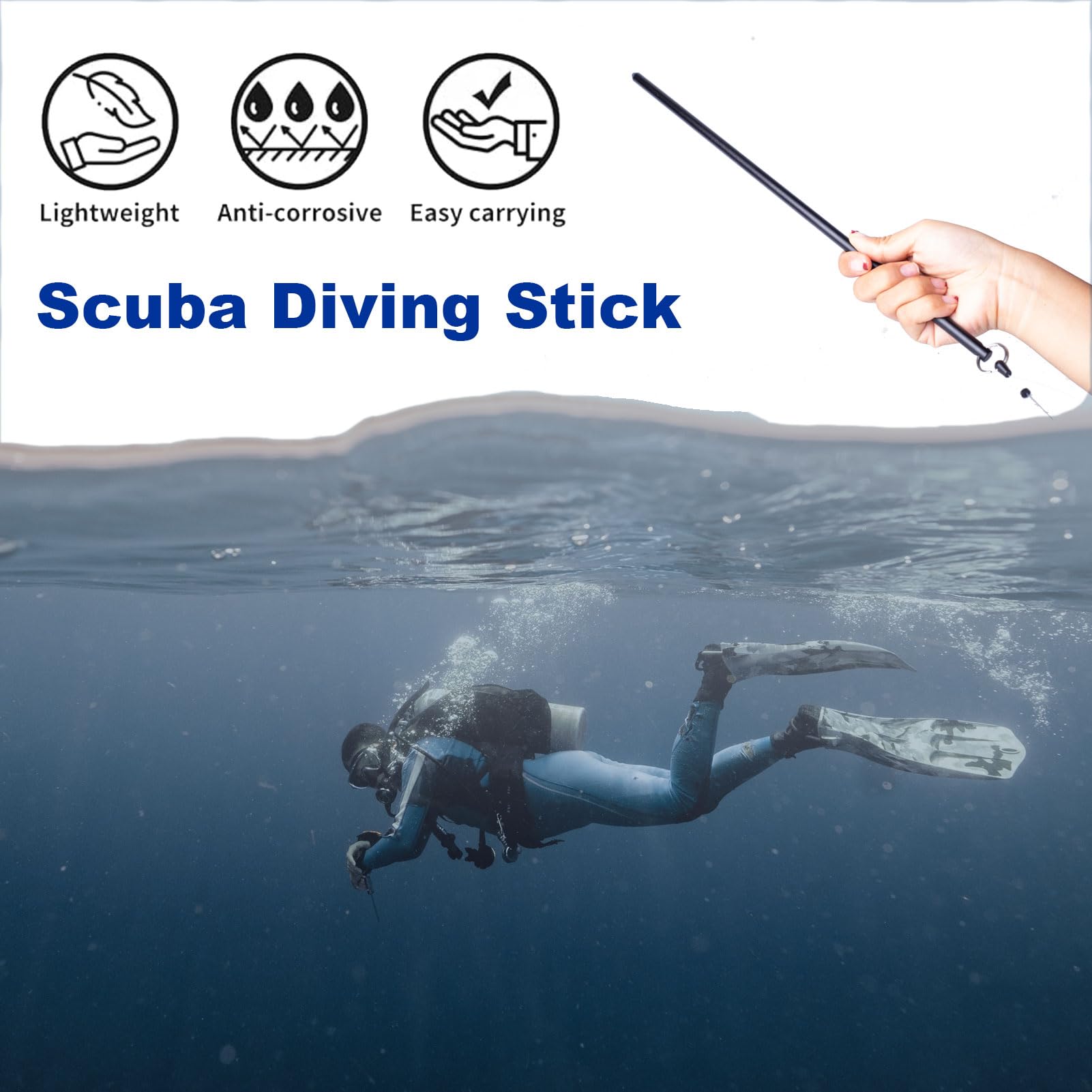 Pointer Diving Security Baton Stick Diving Stick,Scuba Stick Pointer Lobster Tickle ...