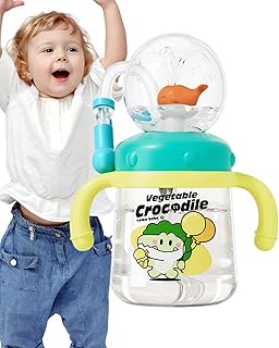 Copa De Agua Para Bebés De 300 Ml - Botella De La Fuente Sippy A Prueba De Fugas | Los Niños Beben Taza Con Pajita Y Tapa, Taza Portátil, Linda Botella De Agua En Aerosol Para Niños Pequeños, Diseño R