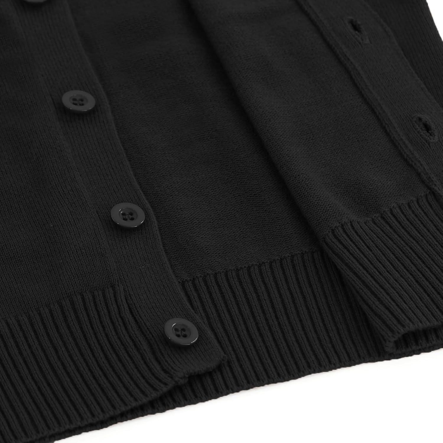 Unisex Uniform Cardigan for Girls Boys, Button Down V-Neck Long Sleeve Cotton Sweaters for 5-14Y