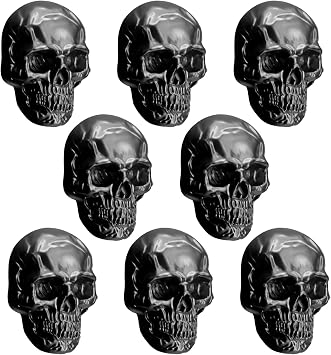 8 PCS Skull Fridge Magnets Vintage Skeleton Goth Refrigerator Magnets Funny Cool Decorative Magnets for Locker, Whiteboard, Kitchen, Office, Adsorb Photos Notes Black
