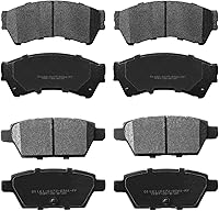 Vista 67 de Juego de pastillas de freno delanteras y traseras de 4 ruedas de repuesto de pastillas de freno de disco de cerámica para Nissan Pathfinder