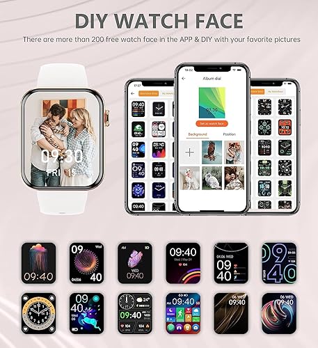 Miniatura 3 de Reloj inteligente compatible con Android iPhone, relojes inteligentes para mujer (recepción de llamadas/marcación), rastreador de fitness