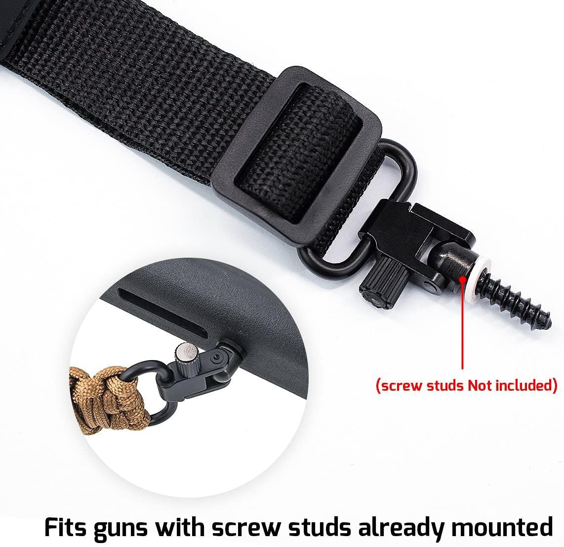Muzzle-Loaders Neoprene Rifle Sling w/Speed Clip - Black - MZ1005-1601