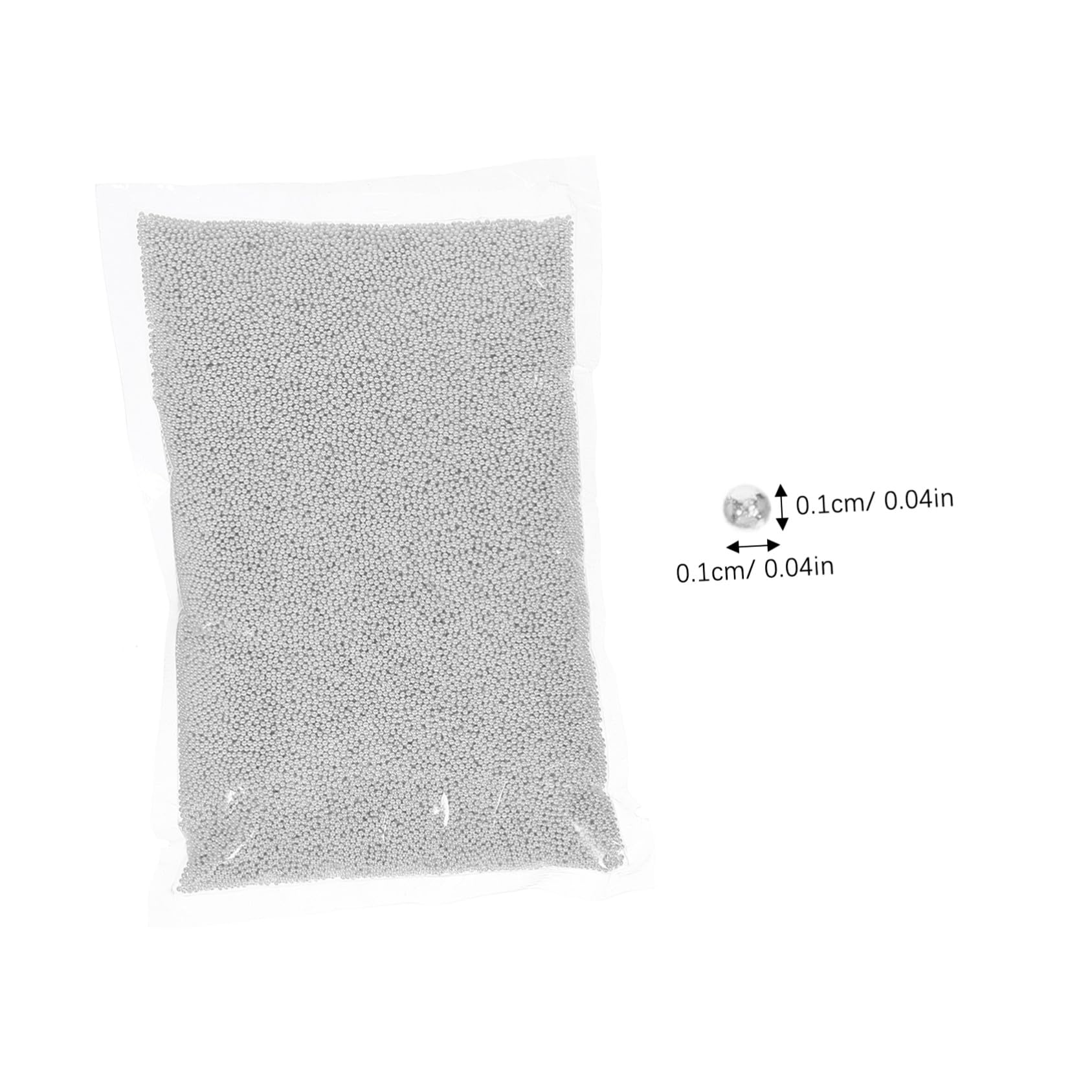 PACKOVE Sferette Metallo Unghie Argento Piccole Sfere per Nail Art Fai da Te Decorazioni Resistenti e Brillanti per Manicure Creativa e Feste