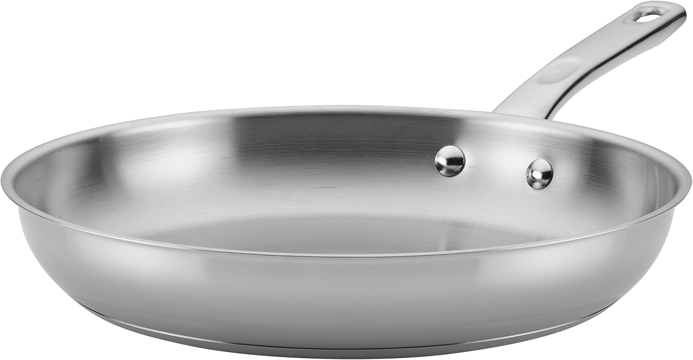 Ayesha Curry Home Collection Stainless Steel Frying Pan / Fry Pan / Skillet - 12.5 Inch, Silver