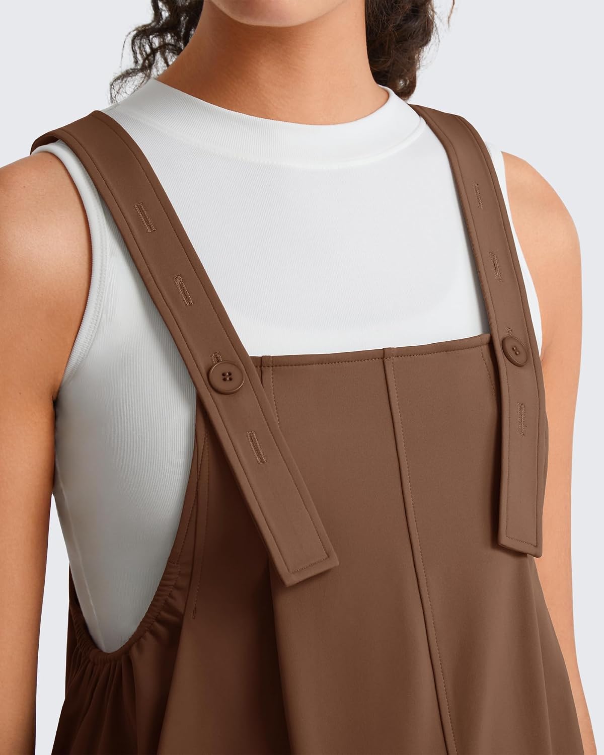 G4Free EverGoing Maternity Overall Dress Adjustable Straps Pregnancy Jumpsuits Dresses with Pockets Casual Work image 4