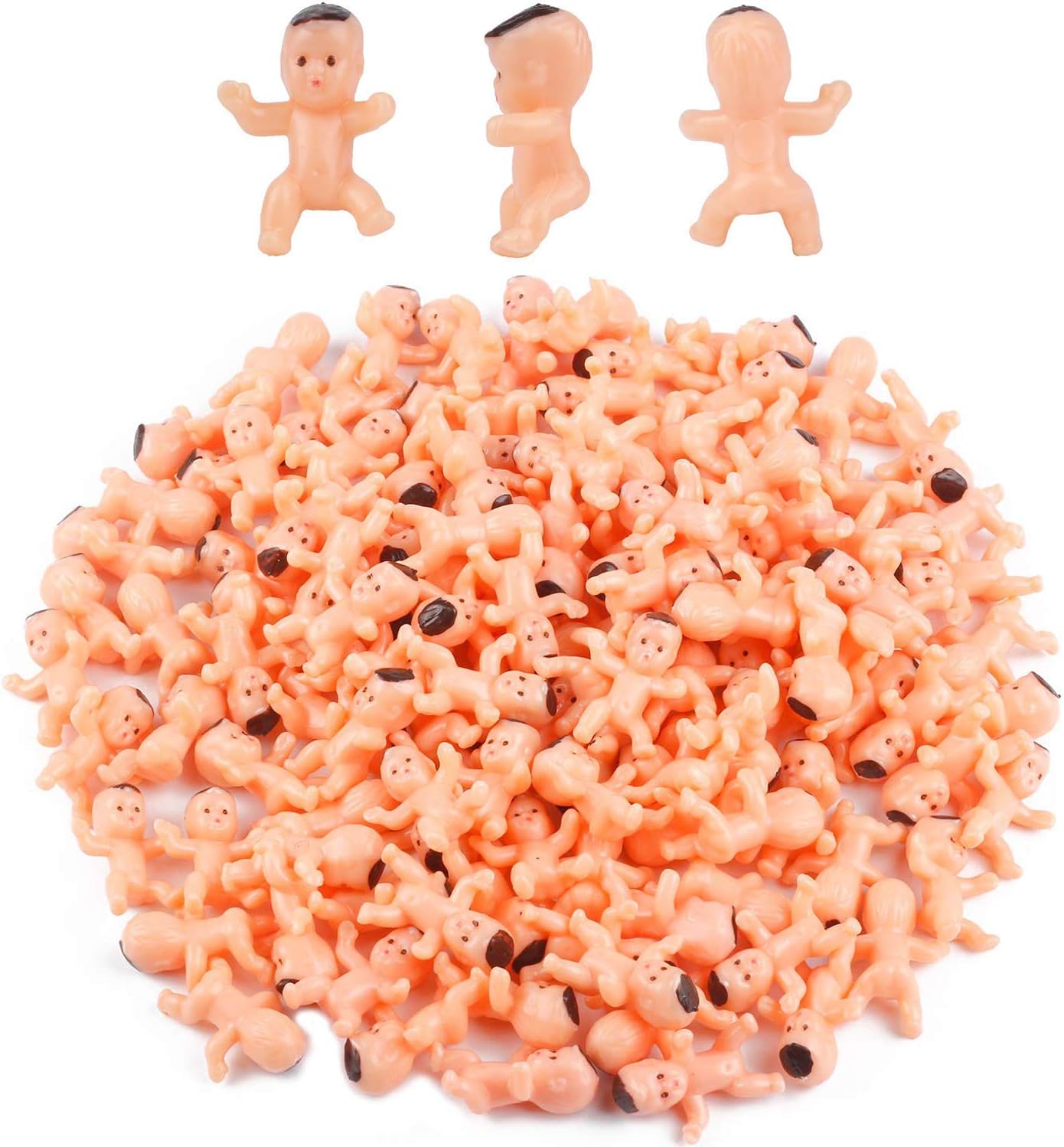 100 Pcs 1 Inch Mini Plastic Babies for Baby Shower and Ice Cubes Game Babies Party Decoretions