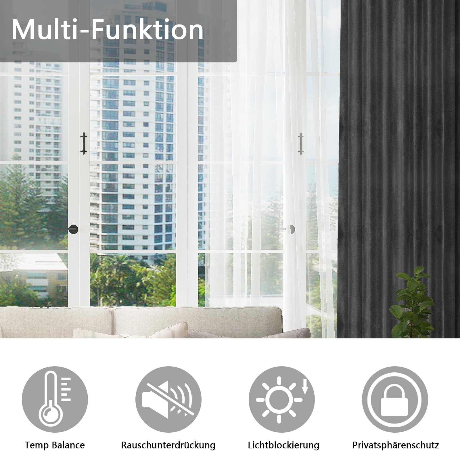 WOLTU Cortinas Opacas Terciopelo con Ojales 2 Piezas, 140x225cm, Beige | Aislamiento térmico, bloqueo de luz, apto para dormitorios, salones y estudios, varios tamaños, fácil de instalar