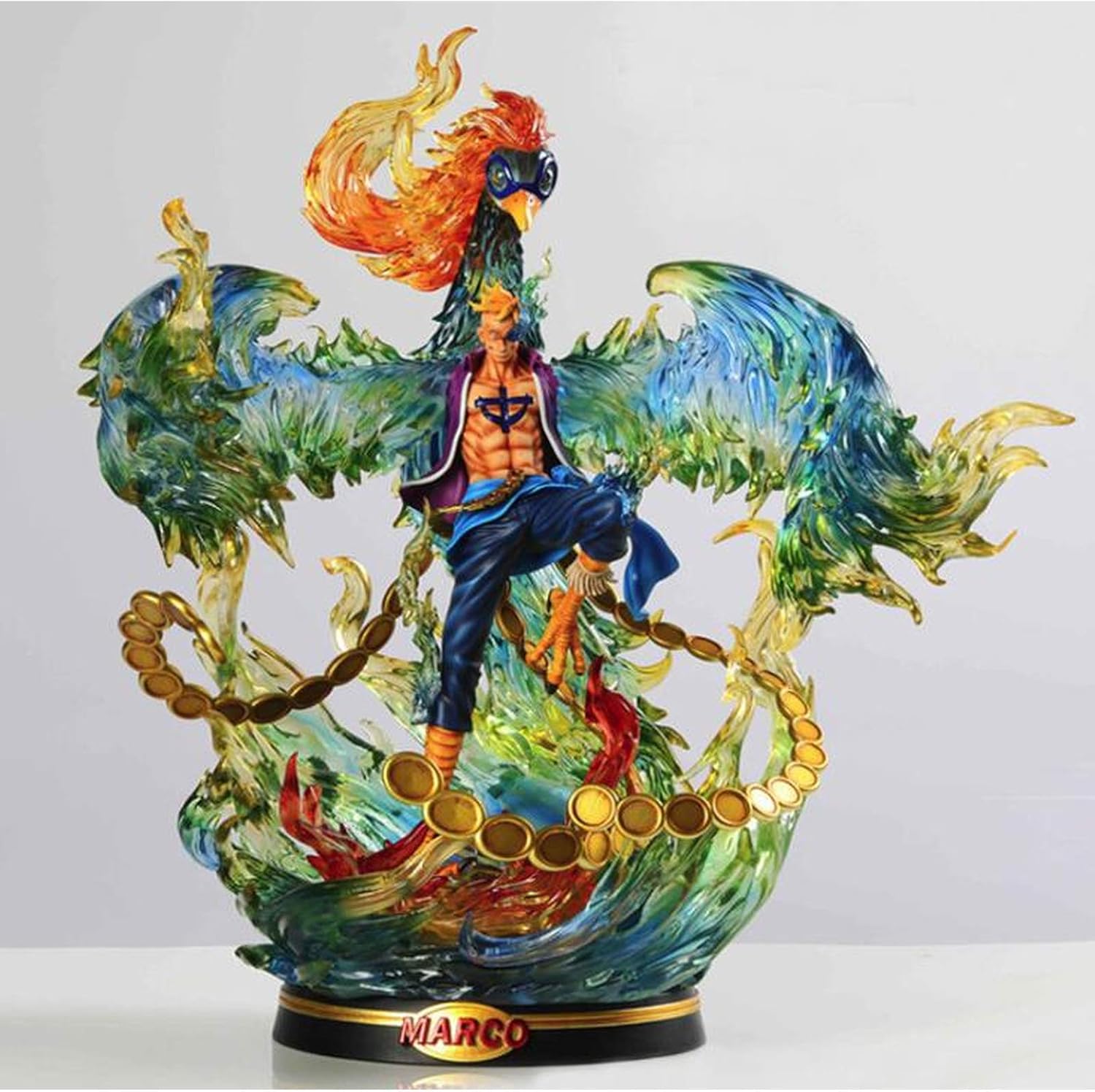 Amazon Co Jp 超高級ワンピースアクションフィギュア海賊アクションフィギュアビッグサイズアニメワンピースgkマルコフェニックスフィギュアモデルおもちゃギフト ホビー
