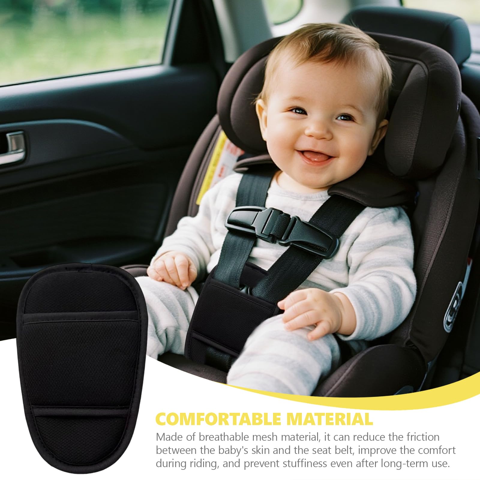 2 Pezzi Para-Inguine per Passeggino Bebè, Para-Inguine Comfort Universale per Neonati, Bambini Piccoli e Bambini, Cuscino Cintura Passeggino per Seggiolino