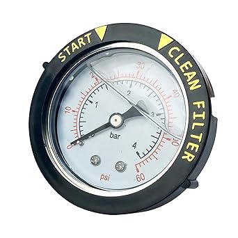 DOOLLENCE 0~60Psi Glycerin Presure Gauge Stainless Steel 1/4