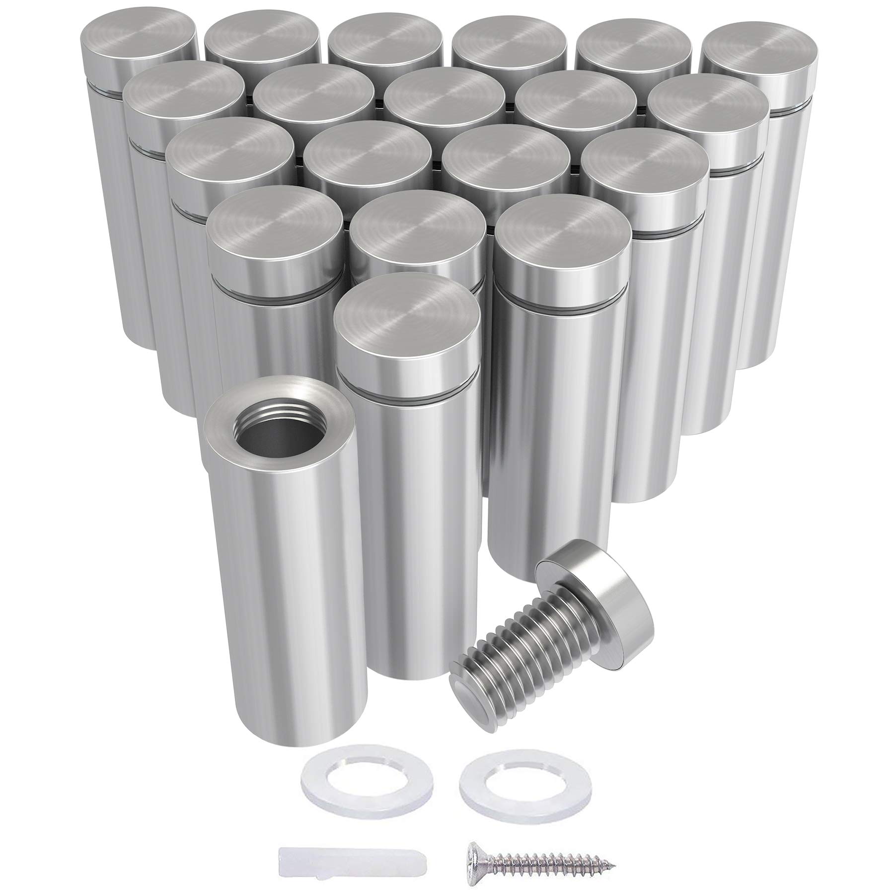 Buy LuckIn 20 Pack Sign Standoff Screws 5/8 x 2 inch, Acrylic Standoff