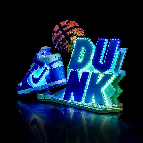 Kit d'éclairage à distance compatible avec Lego Nike Dunk x L'EGO Set 43008 (pas de modèle), kit d'éclairage LED compatible avec Lego 43008 Nike Dunk x Set de jouets créatifs - 3