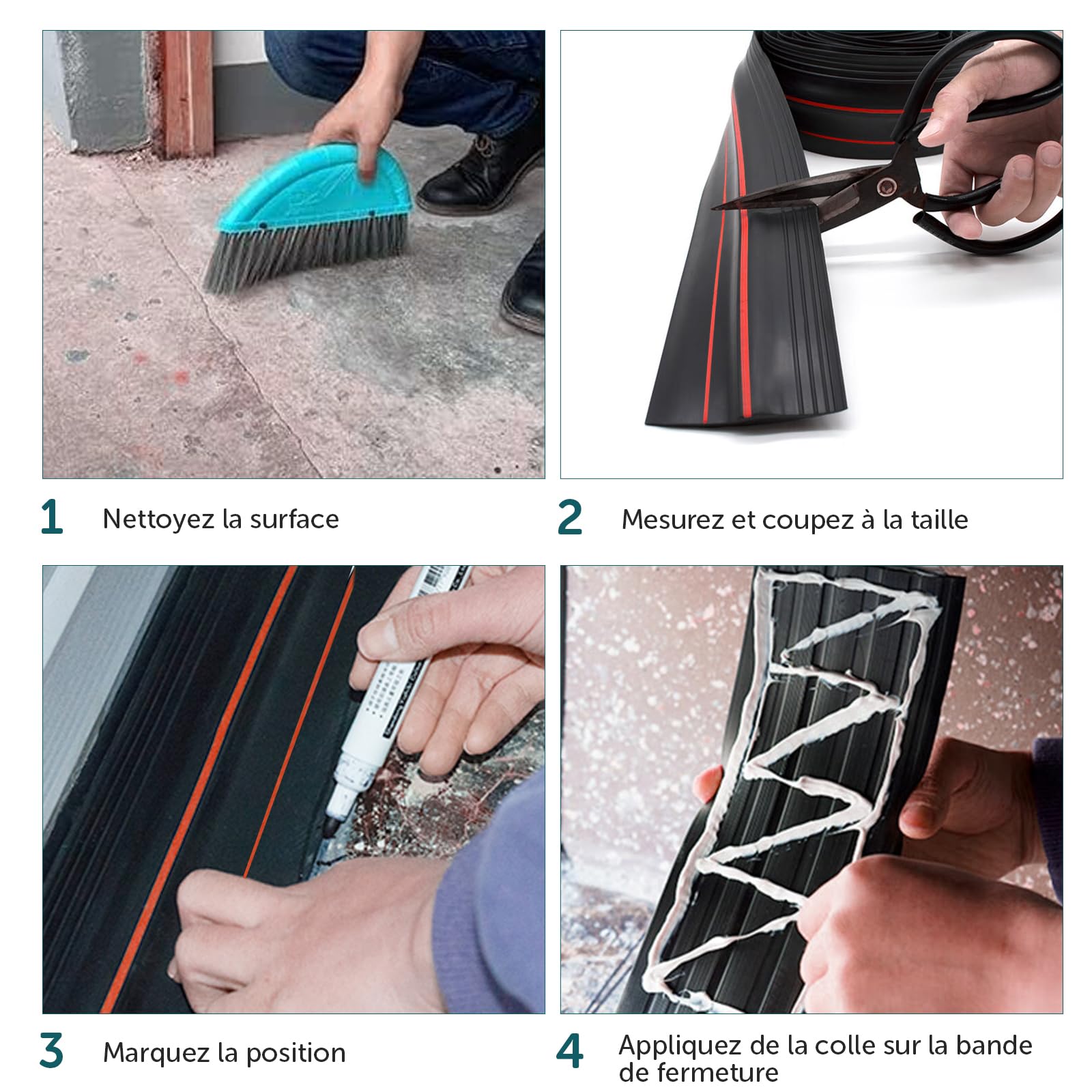 Shinfly Joint Porte Garage 6m, Joint Seuil Porte Garage, Isolation Adaptée Au Bas de La Porte de Garage