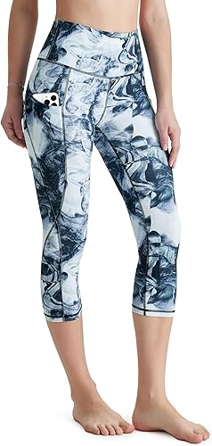 Miniatura 151 de ODODOS - Leggings tipo capri de mujer, no se traslucen y modelan el abdomen, con cintura alta y bolsillos; para hacer yoga, atletismo, ejercicio