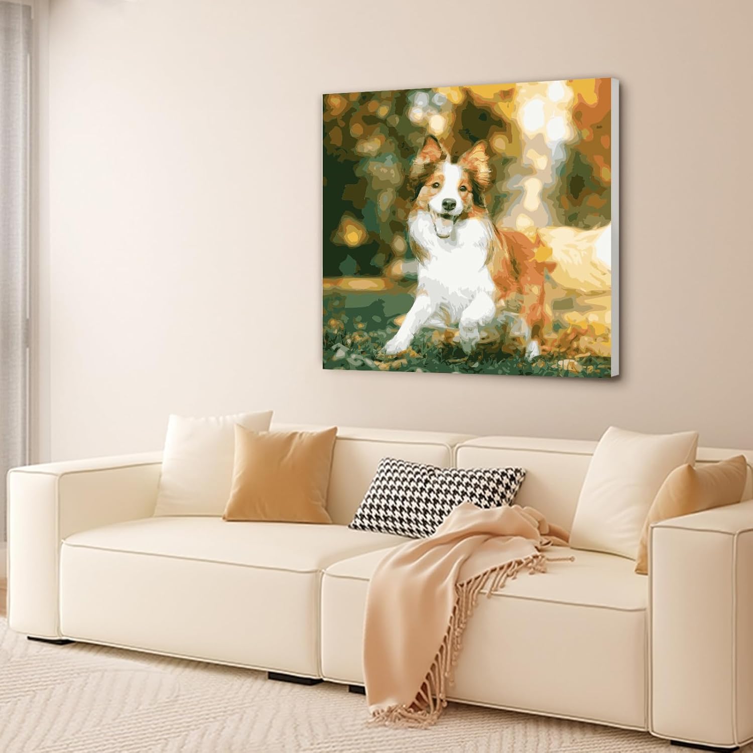Custom Paint By Numbers Kit for Adults, Personalized Photo Paint-by-Numbers for Beginner, DIY Canvas Oil Painting Make Your Photos on Framed, Gifts for Christmas, Valentine's Day, Birthday, 16x16’’