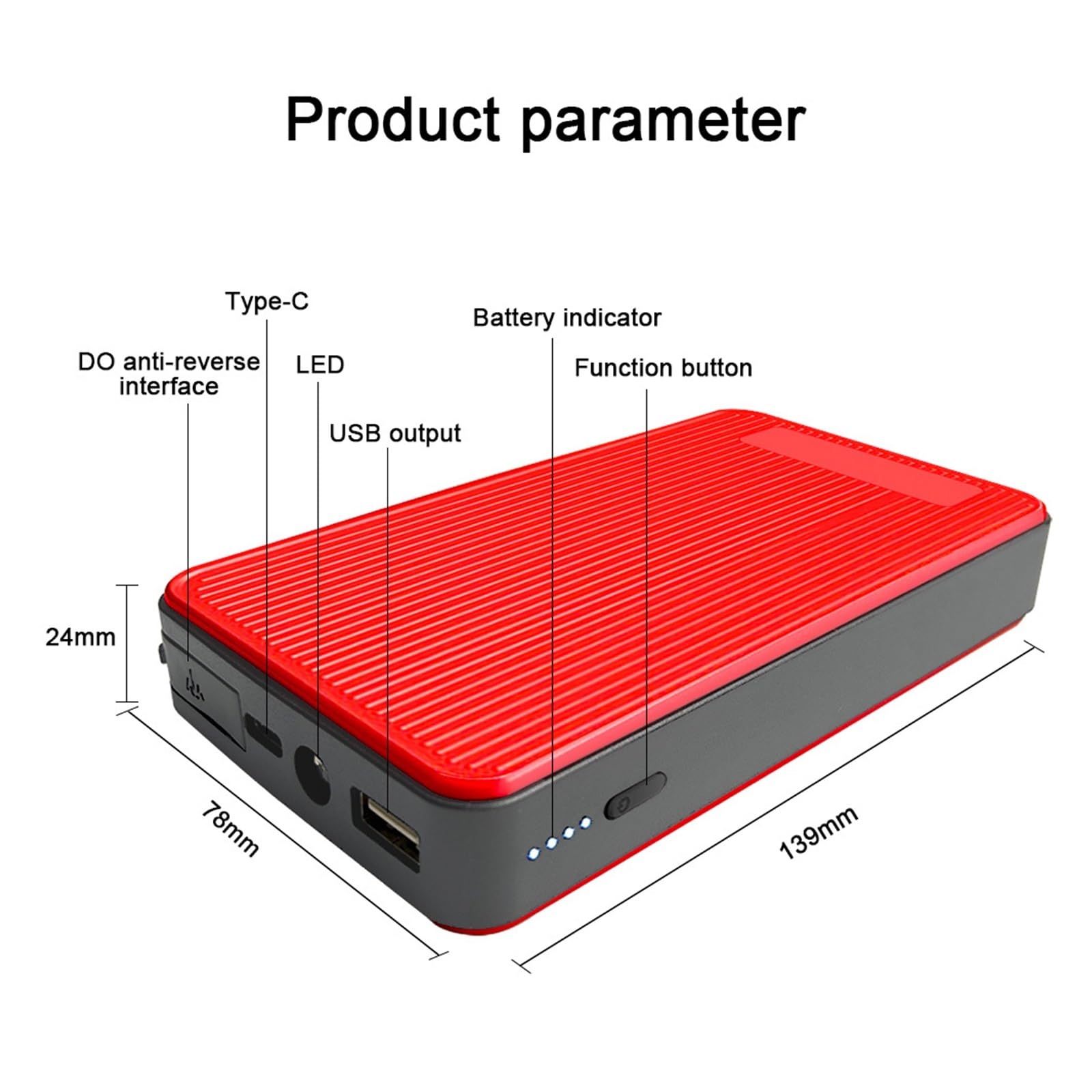 800A 20000mAH High Power Urządzenie Do Uruchamiania Awaryjnego Samochodu Urządzenie Zapłonowe Przenośny Powerbank Awaryjna Ładowarka Samochodowa Booster Buster Cable
