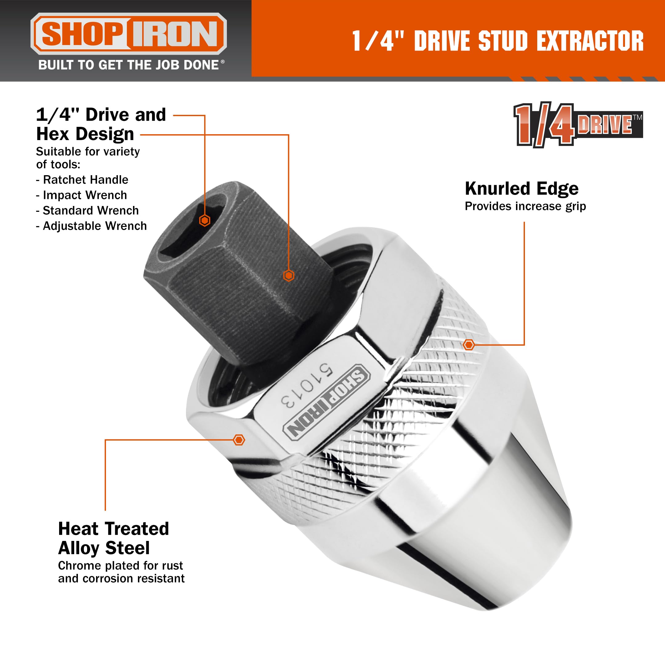 Amazon.co.jp: Shop Iron 51013 1/4インチドライブミニスタッド