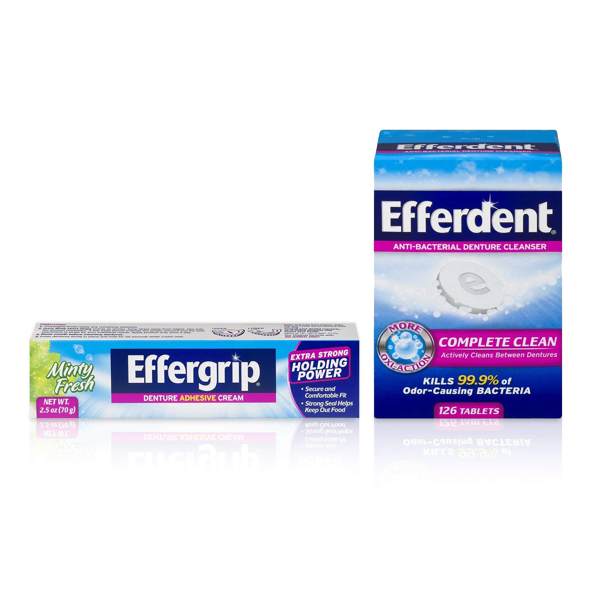 Buy Efferdent Original AntiBacterial Denture s 126 ea & Effergrip