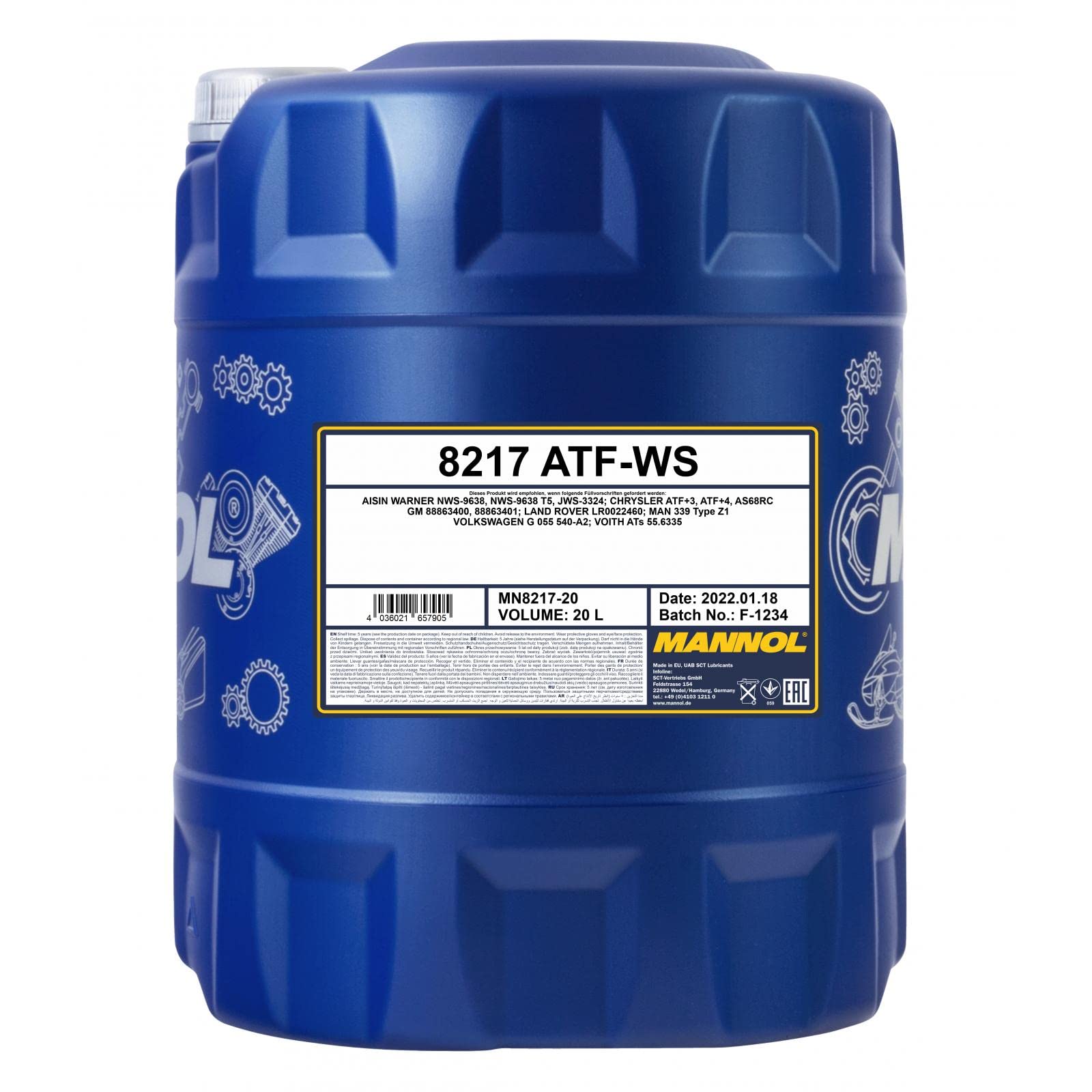 MANNOL MN8217-20 Aceite para transmisión automática 20L Rojo