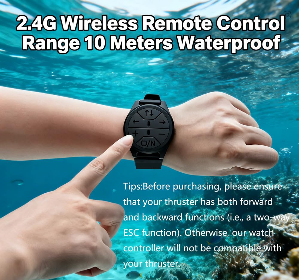 Control Remoto Universal: Impermeable y Recargable para Motores de Pesca (Belly Boat, Float Tube, Kayak) - Compatible con Kedean