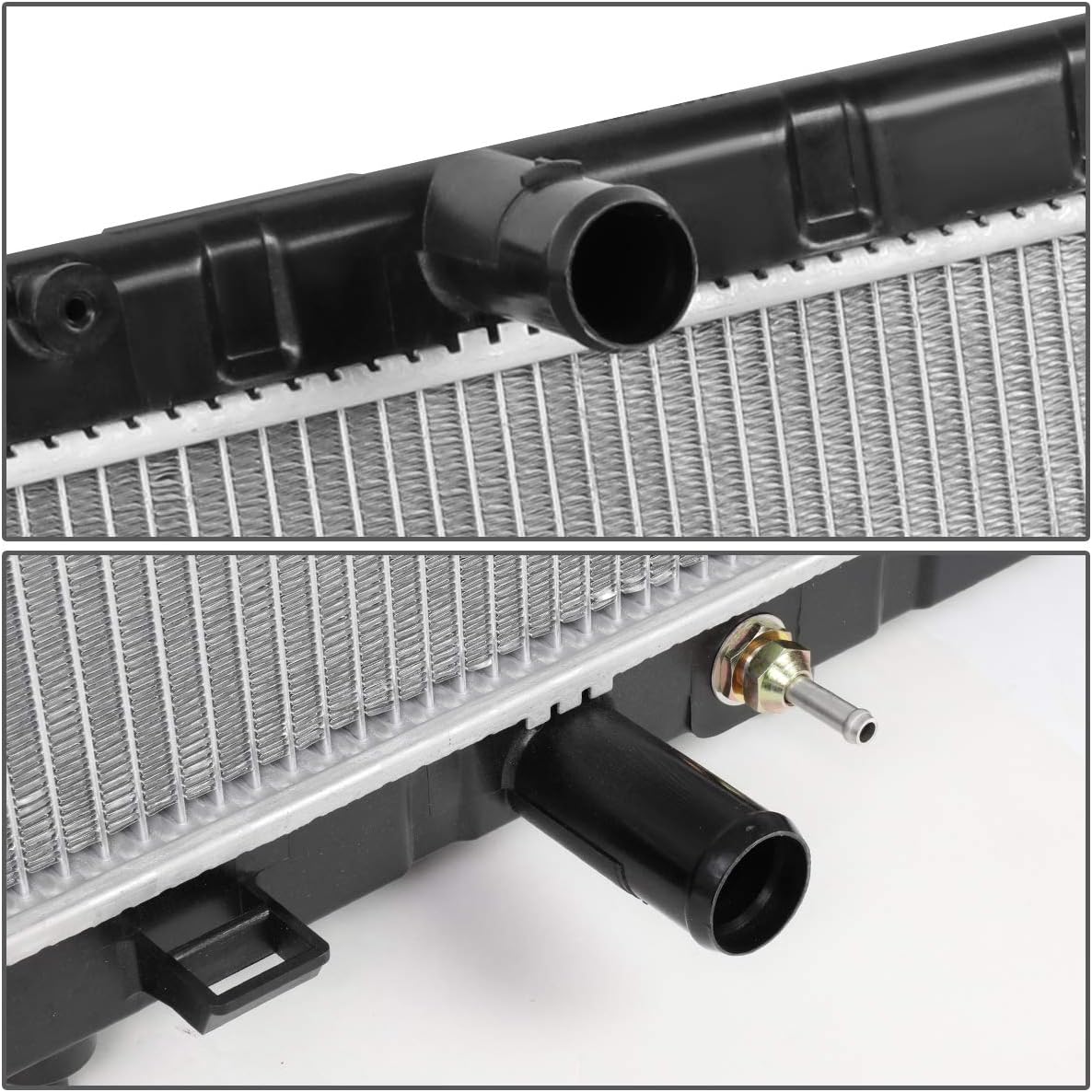 DNA Motoring OEM-RA-13431 OE Style Aluminum Cooling Radiator Compatible With 14-18 Rogue AT/MT,29-1/8" W X 16-1/16" H X 5/8" D,1/3/8" Inlet / 1-3/8" Outlet