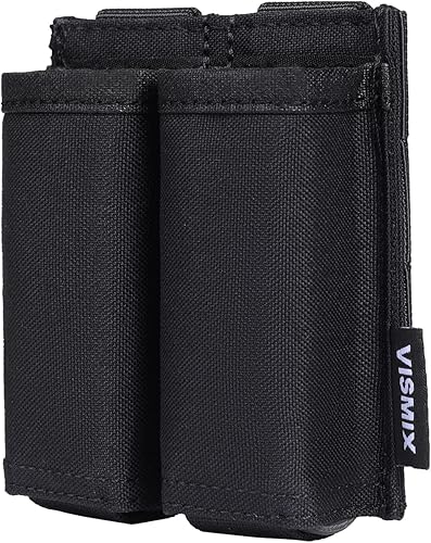 VISMIX Bolsa para cargador de pistola, doble bolsa de 0.354 in con inserto Kydex de liberación rápida y compatible con MOLLE