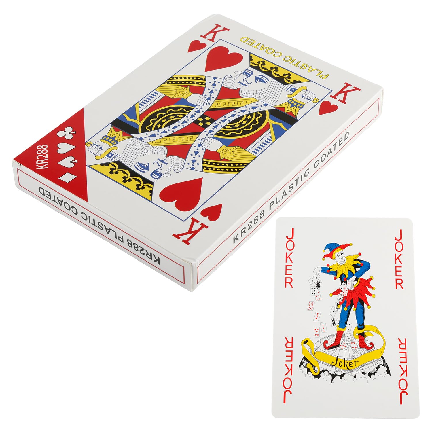 wellrun Gigantic Playing Cards-Oversized,Easy to Read, Waterproof Full Set 52 Card Deck for Family,Party Games,Garden Fun, BBQs