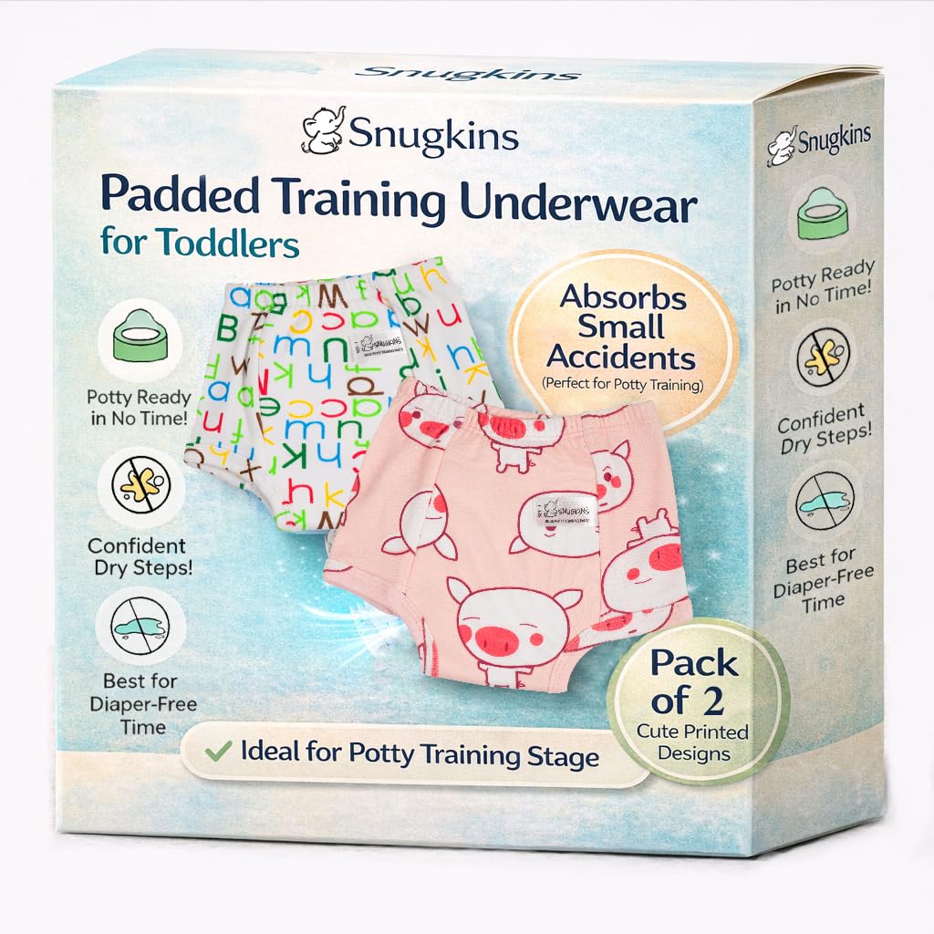 SNUGKINS Snug Potty Training Pull-up Pants for Babies/Toddlers/Kids | 100% Pure Cotton | Washable & Reusable | (Fits 9 Months to 6 Years) | Pack of 2, 3 & 4.-image-9