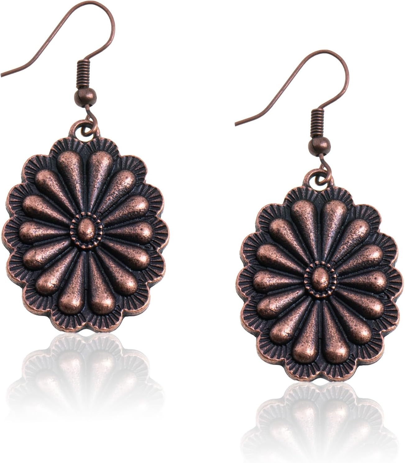 Rustic Couture's Western Earrings for Women Cowgirl Country Concho Dangling Western Statement Jewelry