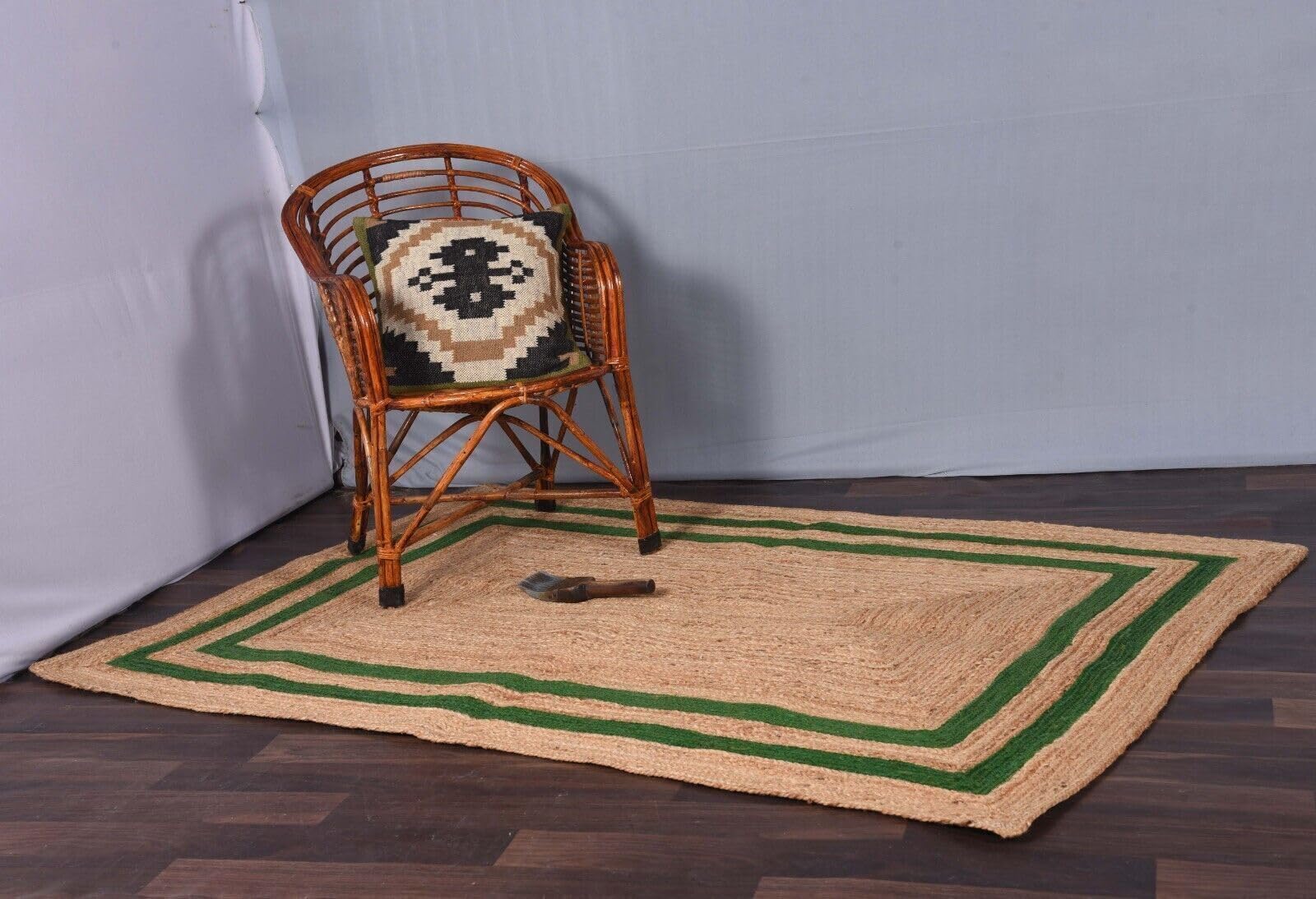 Tapis en jute salon 120x180 cm : créez une ambiance bohème avec sa touche verte