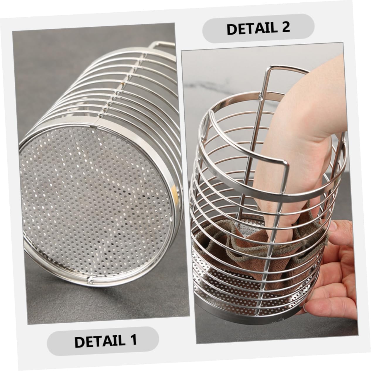 Stainless Steel Chopsticks Holder Rotating Desktop Utensil Container with Divided Compartments Elegant Kitchen Cutlery Organizer Space Saving Design for Easy Access