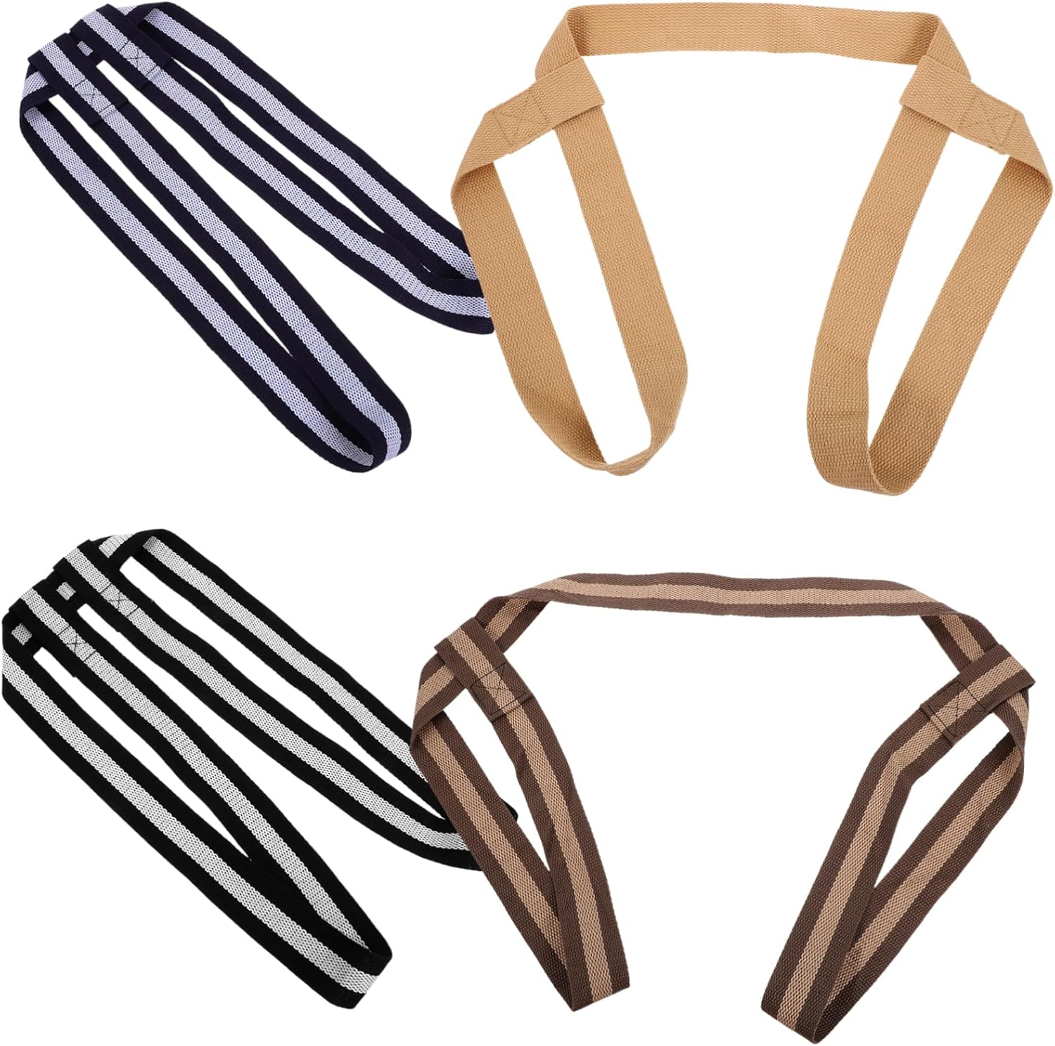 Healifty 4pcs Adjustable Yoga Mat Carrying Straps Polyester Cotton Sling Bands for Exercise and Fitness Lightweight Gym Mat Holders for Outdoor Use