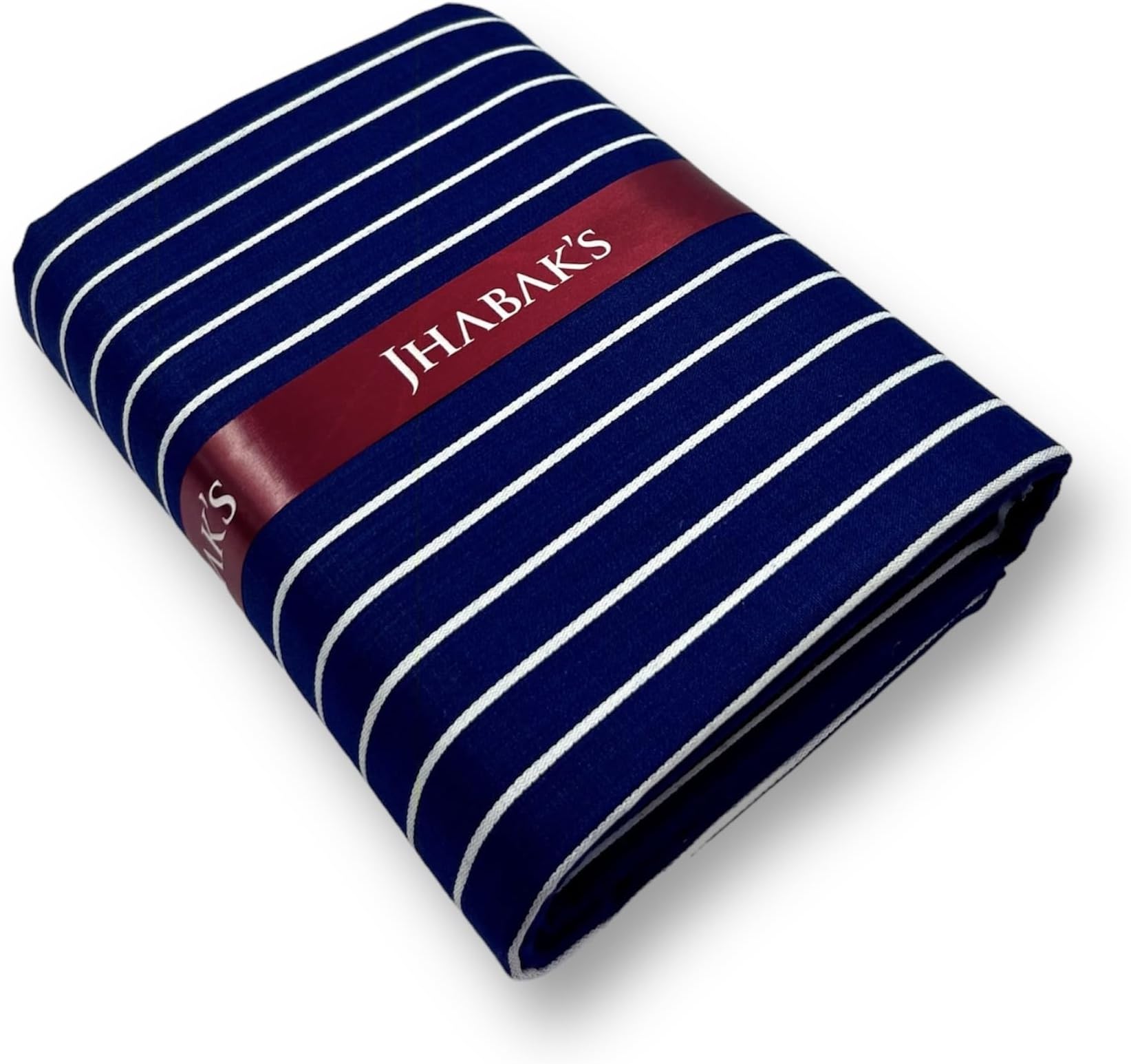 JHABAK'S Unstitched Striped Premium Shirt Fabric for Men - Cotton Blend Material