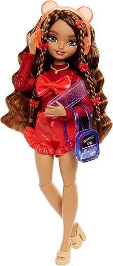 Barbie Dream Besties Doll and Accessories, Teresa Posable Fashion Doll with Brown Hair and Hair Clips, 10 Video Game Them...