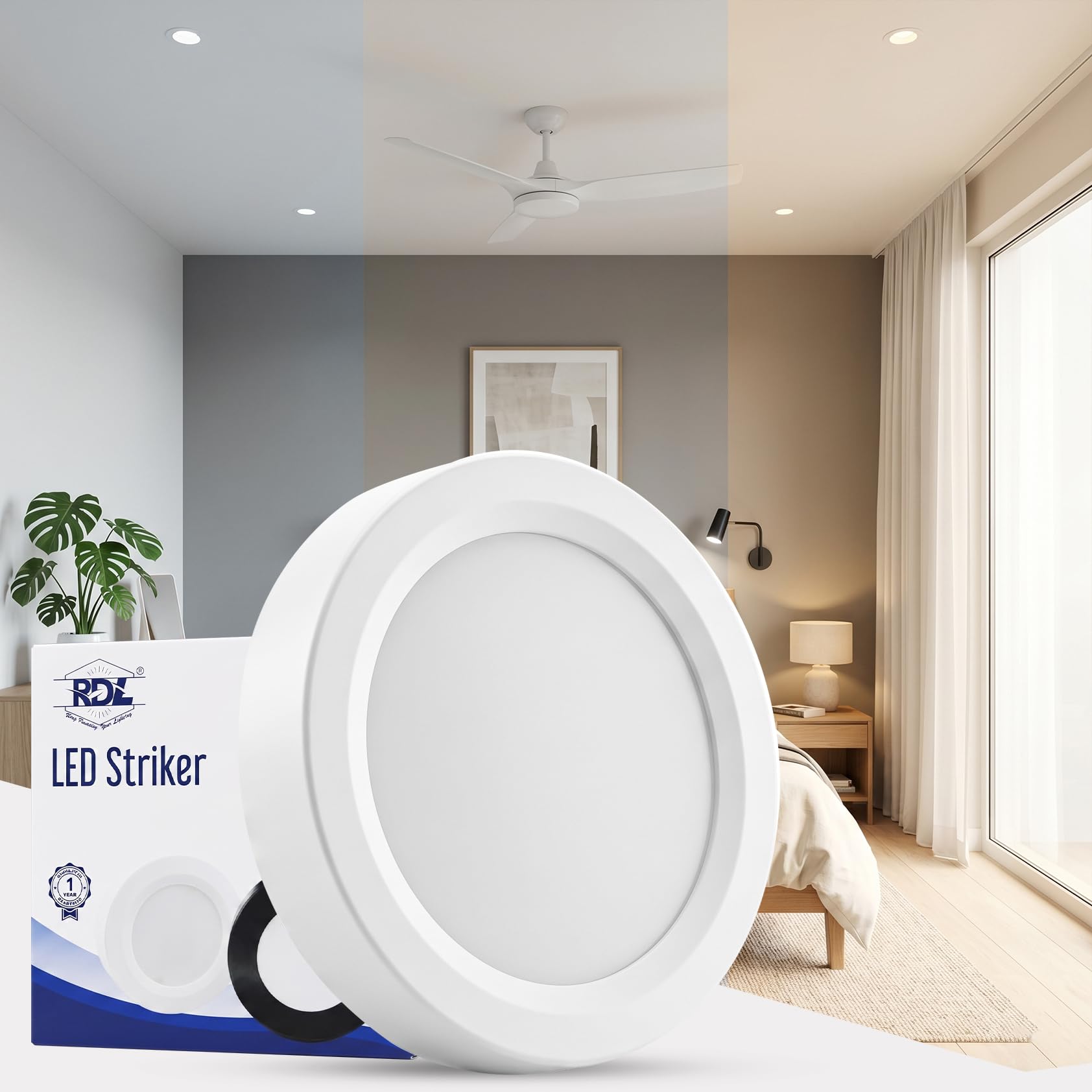 RDL 5W LED Mini Modular Surface Downlighter, 5W Round LED Cabinet Light, 2kV Surge Protection | Mini Cabinet Light, Warm White 3000K | Pack of 1-image-15