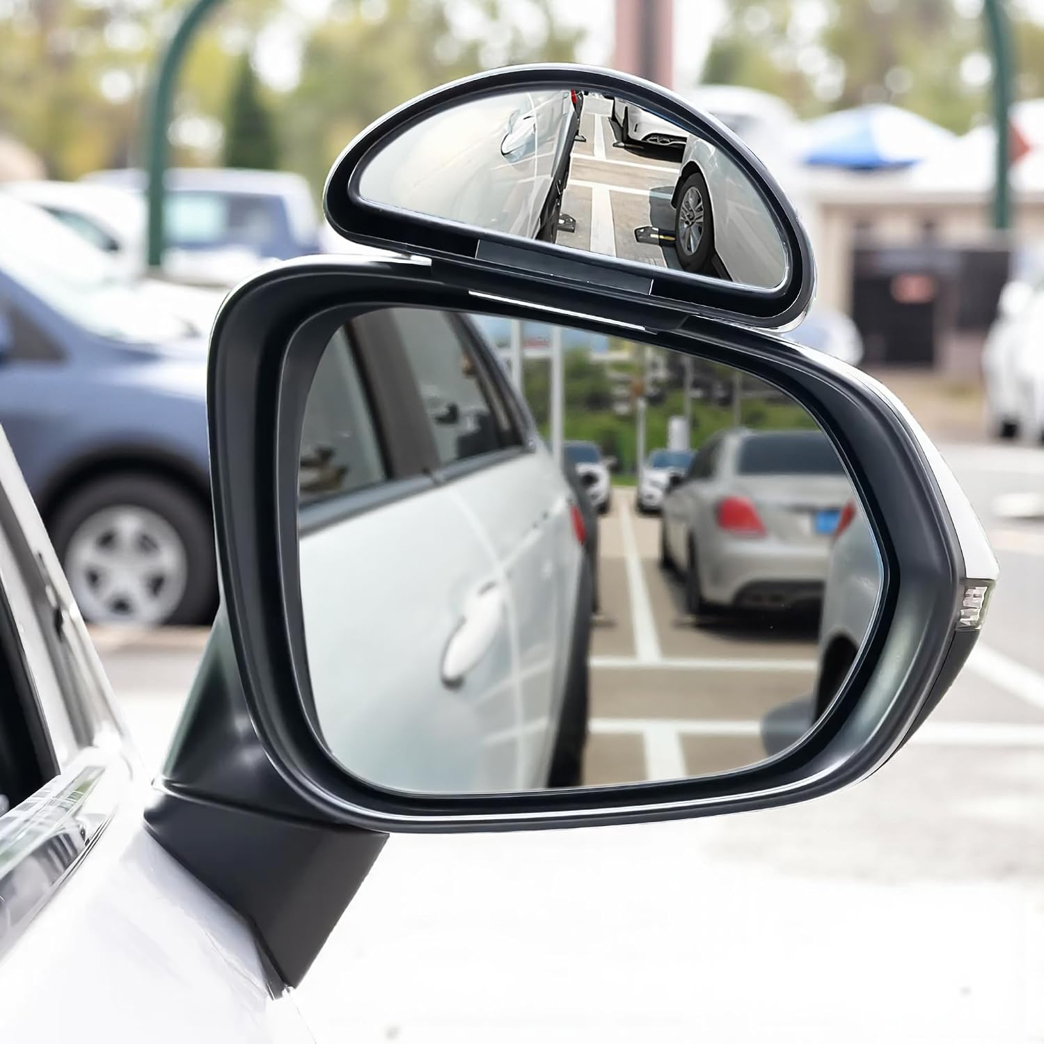 Blind Spot Mirror Car – Black HD Glass Side View Mirror for Cars, SUV, Truck, RV | Frameless Convex, Adjustable 360° Rotation, Universal Fit, Screw or Adhesive Mount