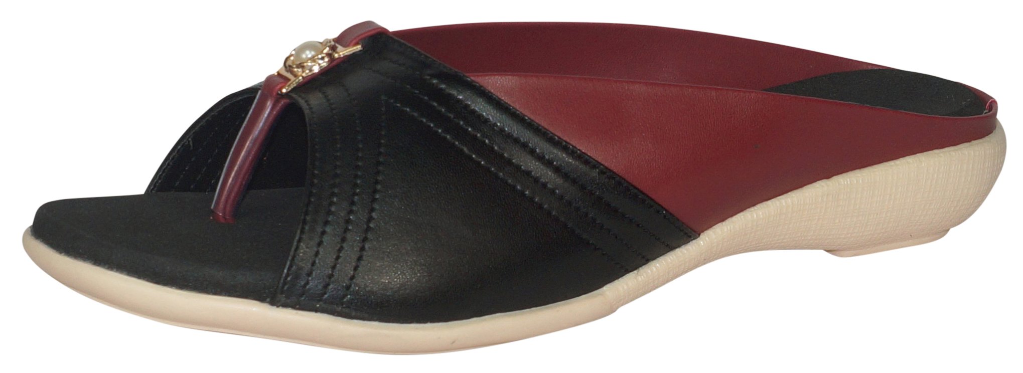 DOCTOR CHOICE Foam/Rexin Comfortable & Stylish Wide Strap Slip-on/Chappal/Floater/Sandal with Rubber Sole (Black, numeric_5) (B09HTQPM9R) Amazon Price History, Amazon Price Tracker