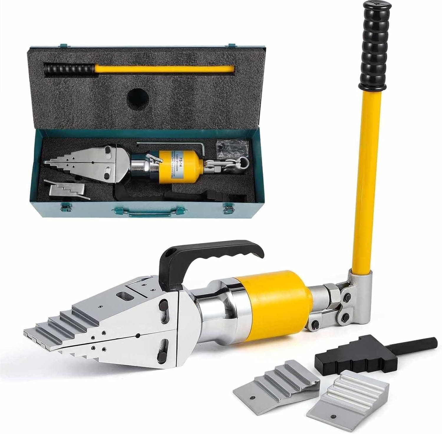 10T Portable Hydraulic Flange Separator Expander Max Spread 81mm Separation 6mm Tip Thickness Fast Oil Return for Elevator Fire Rescue Mechanical Repair Disassembly